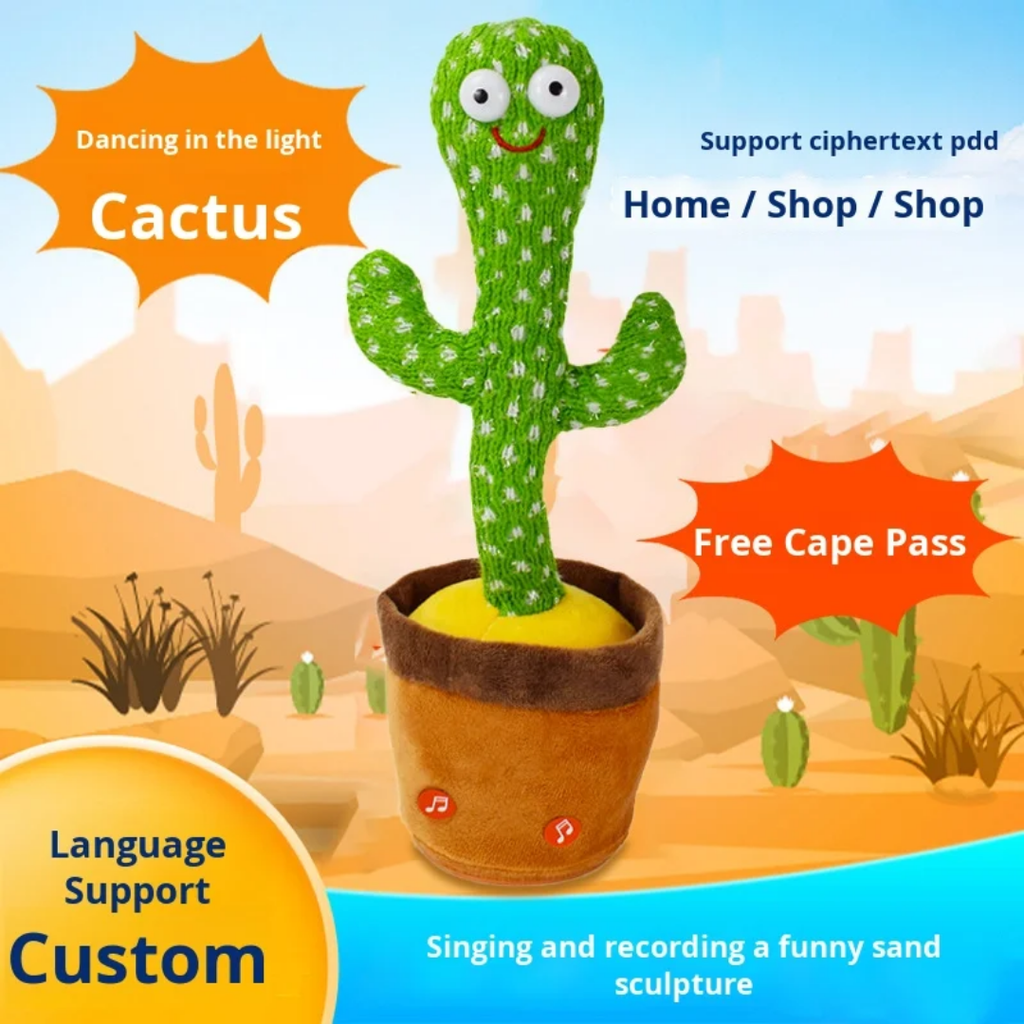 🌵 Cactus Dansant et Parlant – Le Jouet Qui Met l’Ambiance !