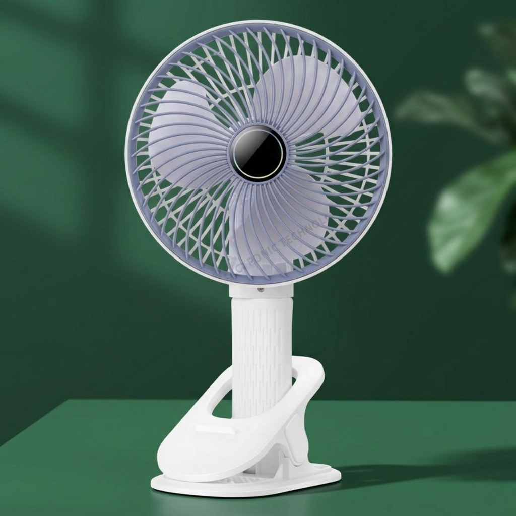 🌬️ Ventilateur Rechargeable 4-en-1 – Fraîcheur instantanée, même sans courant