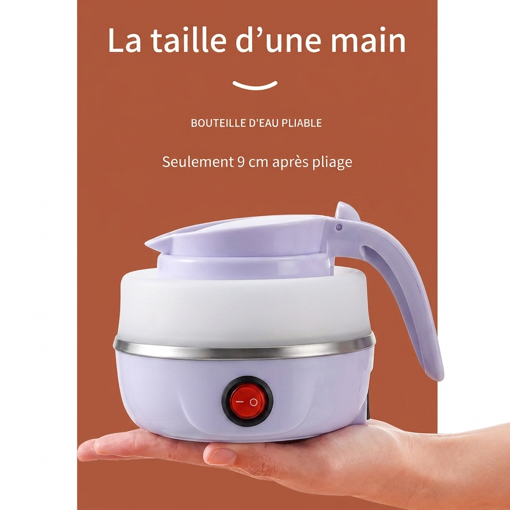 Bouilloire électrique pliable – Compacte & Silicone