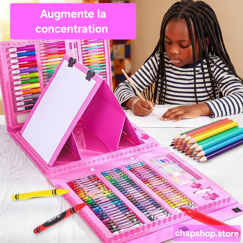 🎨 Kit de coloriage 208 pièces + Rouleau de dessin 3 mètre offert