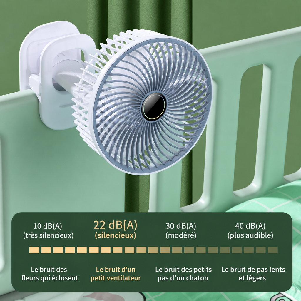 🌬️ Ventilateur Rechargeable 4-en-1 – Fraîcheur instantanée, même sans courant