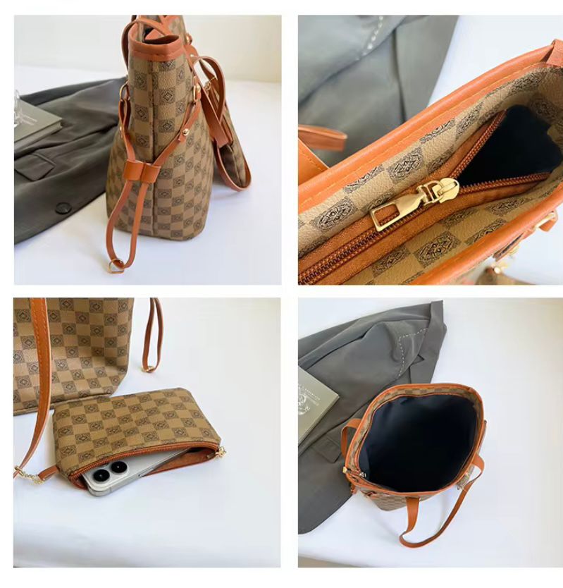 Sac cabas élégant avec pochette assortie