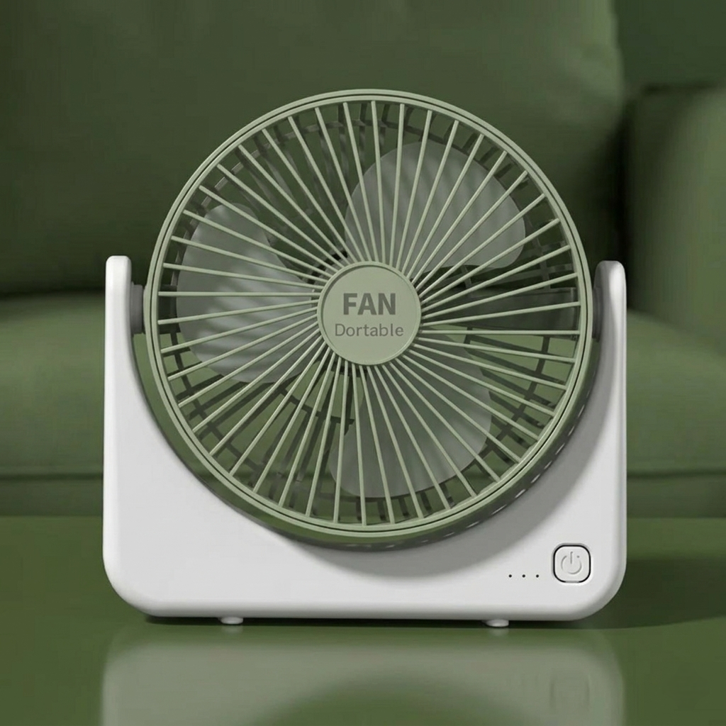 Ventilateur de Bureau Portable Rechargeable – Silencieux & Puissant