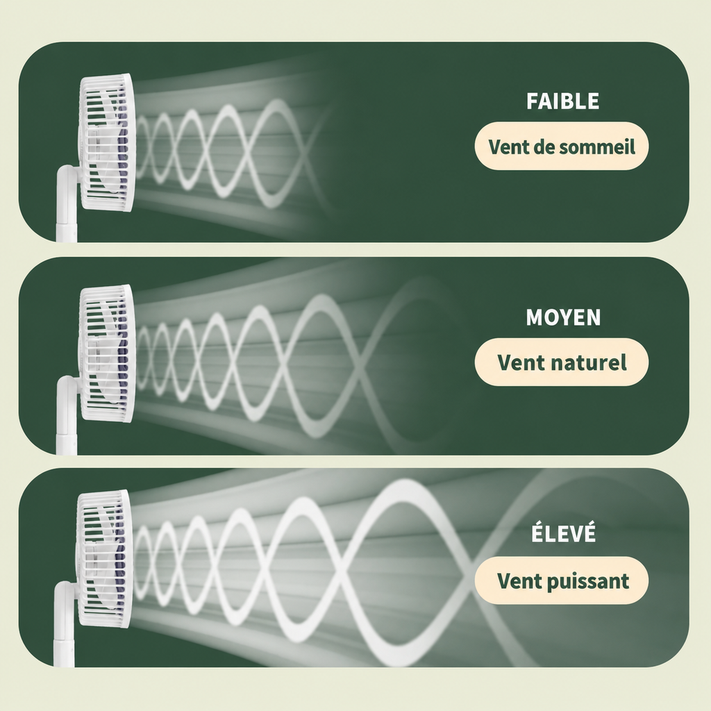 🌬️ Ventilateur Rechargeable 4-en-1 – Fraîcheur instantanée, même sans courant